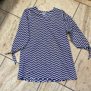 Royal Blue and White Coverup